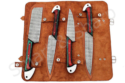 Beautiful Custom Handmade Damascus BBQ/kitchen knives - Troy Blades