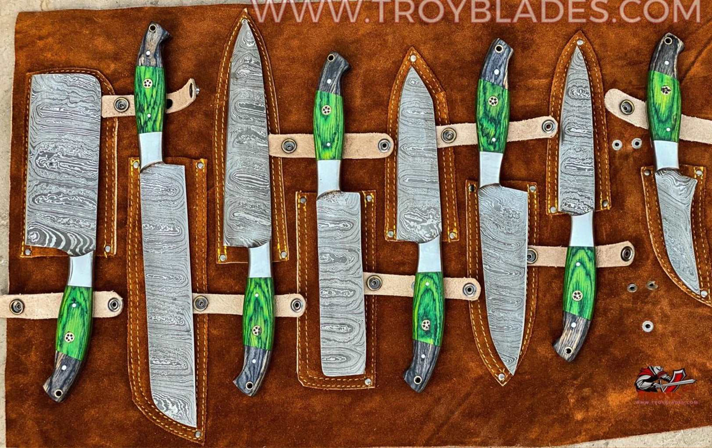 Beautiful Custom Handmade kitchen/BBq knives set 08c - Troy Blades