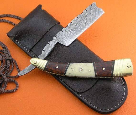 Handmade Damascus Straight Razor - Troy Blades
