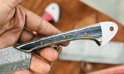 Beautiful Custom handmade Damascus kitchen/BBQ knives set - Troy Blades