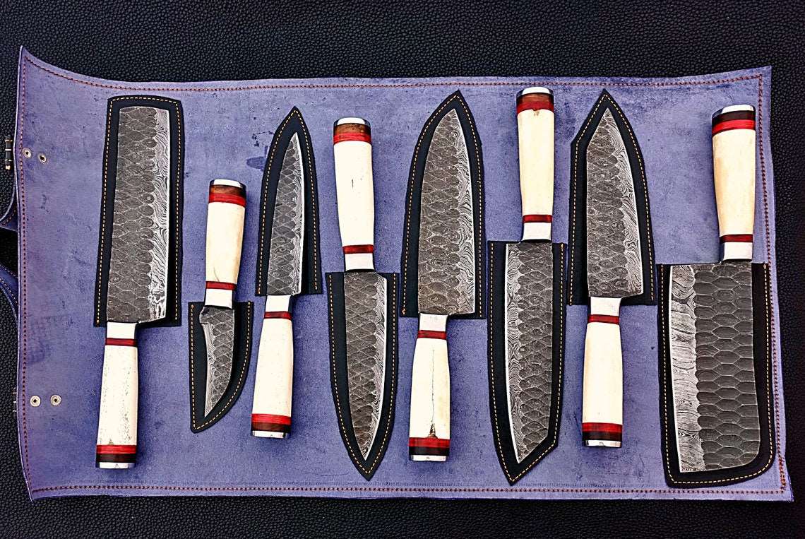 Beautiful Custom Handmade Damascus BBQ/kitchen knives 69 - Troy Blades
