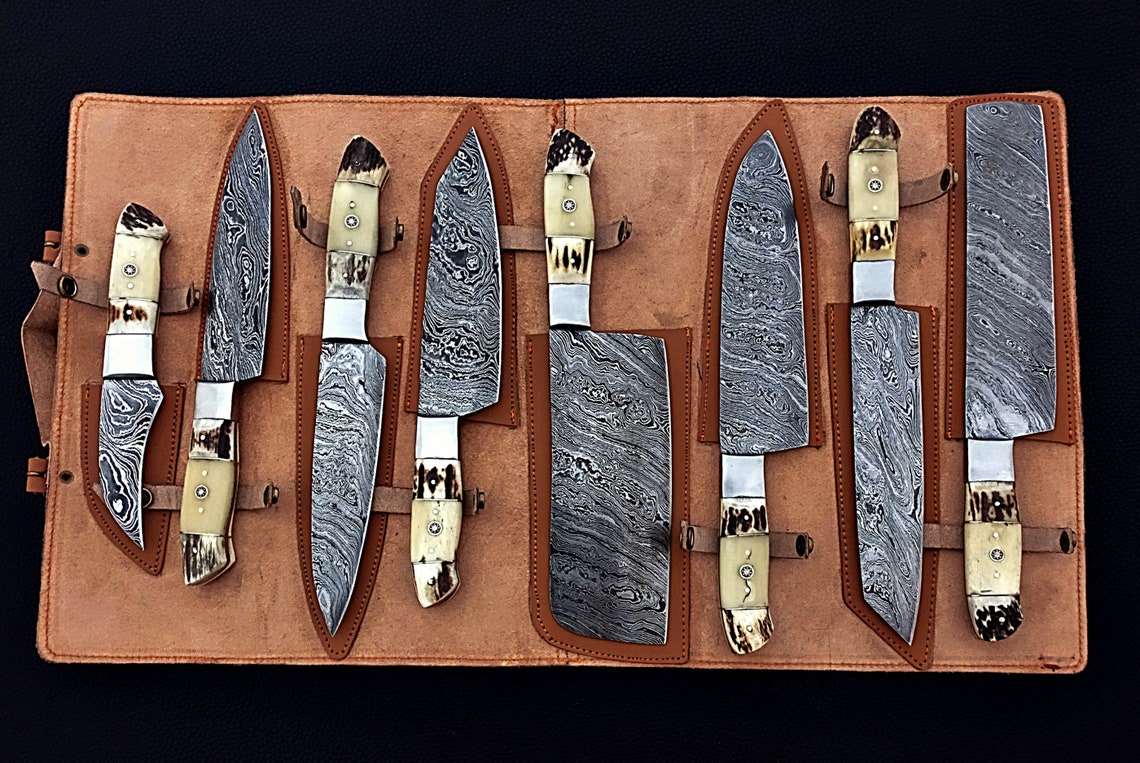 Beautiful Custom Handmade Damascus BBQ/kitchen knives 69 - Troy Blades