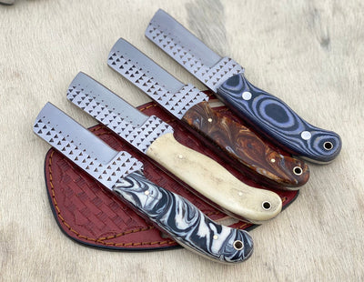Deal of 4 Custom Handmade Rasp steel Cowboy knife - Troy Blades