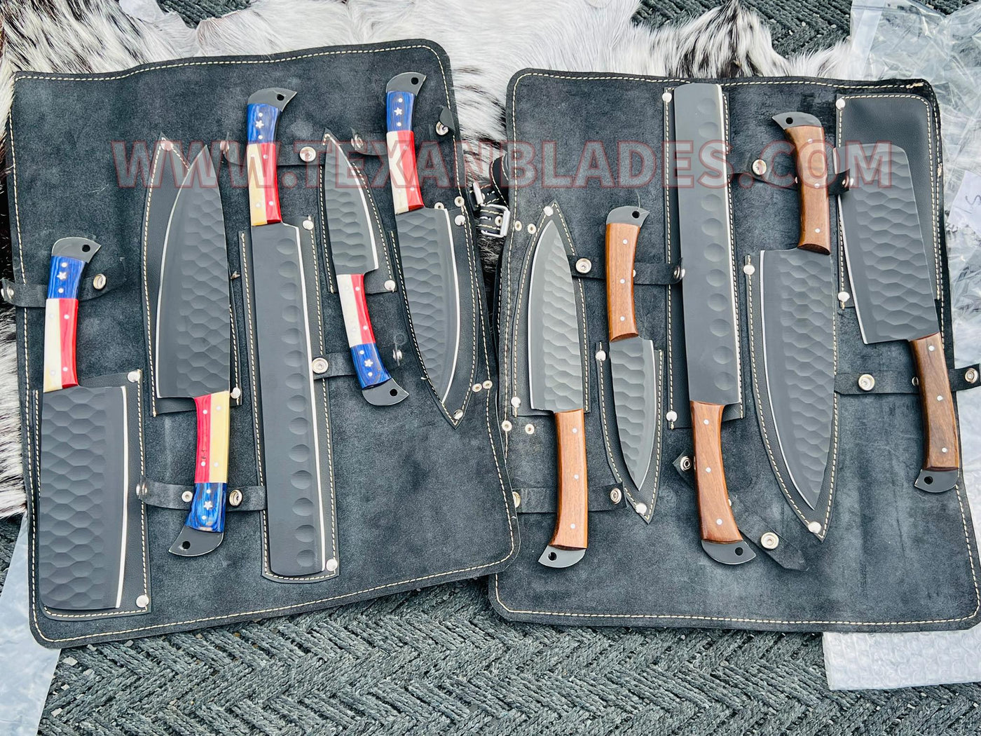 The Scorpion (Wenge+Epoxy) | 5-Piece Set + Leather Roll - Troy Blades