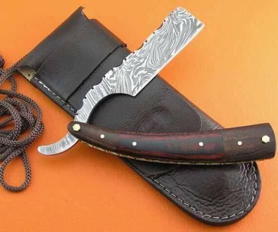Handmade Damascus Straight Razor - Troy Blades