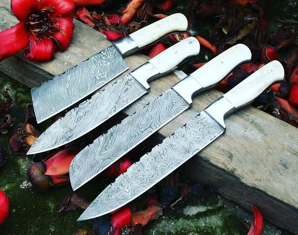 Hand Made Kitchen Knives Set - Troy Blades