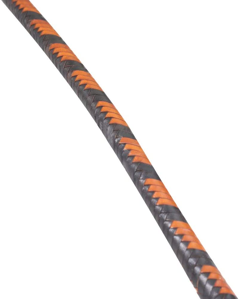 Real & Genuine Kangaroo Hide Leather Bull Whip 8'-16' 12 Plaits Equestrian Bullwhip Leather Belly & Leather Bolster Inside - Troy Blades