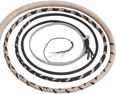 Real & Genuine Kangaroo Hide Leather Bull Whip 8'-16' 12 Plaits Equestrian Bullwhip Leather Belly & Leather Bolster Inside - Troy Blades