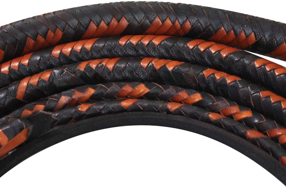 Real & Genuine Kangaroo Hide Leather Bull Whip 8'-16' 12 Plaits Equestrian Bullwhip Leather Belly & Leather Bolster Inside - Troy Blades