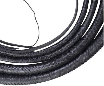 Real & Genuine Kangaroo Hide Leather Bull Whip 8'-16' 12 Plaits Equestrian Bullwhip Leather Belly & Leather Bolster Inside - Troy Blades