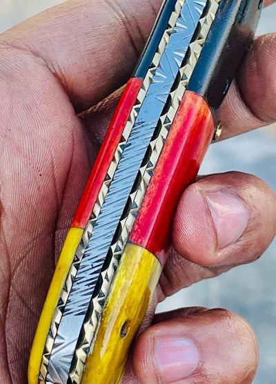 Christmas Gift Beautiful Custom Handmade Damascus Folding knife 34 - Troy Blades