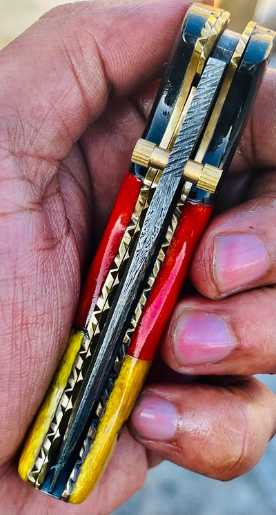 Christmas Gift Beautiful Custom Handmade Damascus Folding knife 34 - Troy Blades