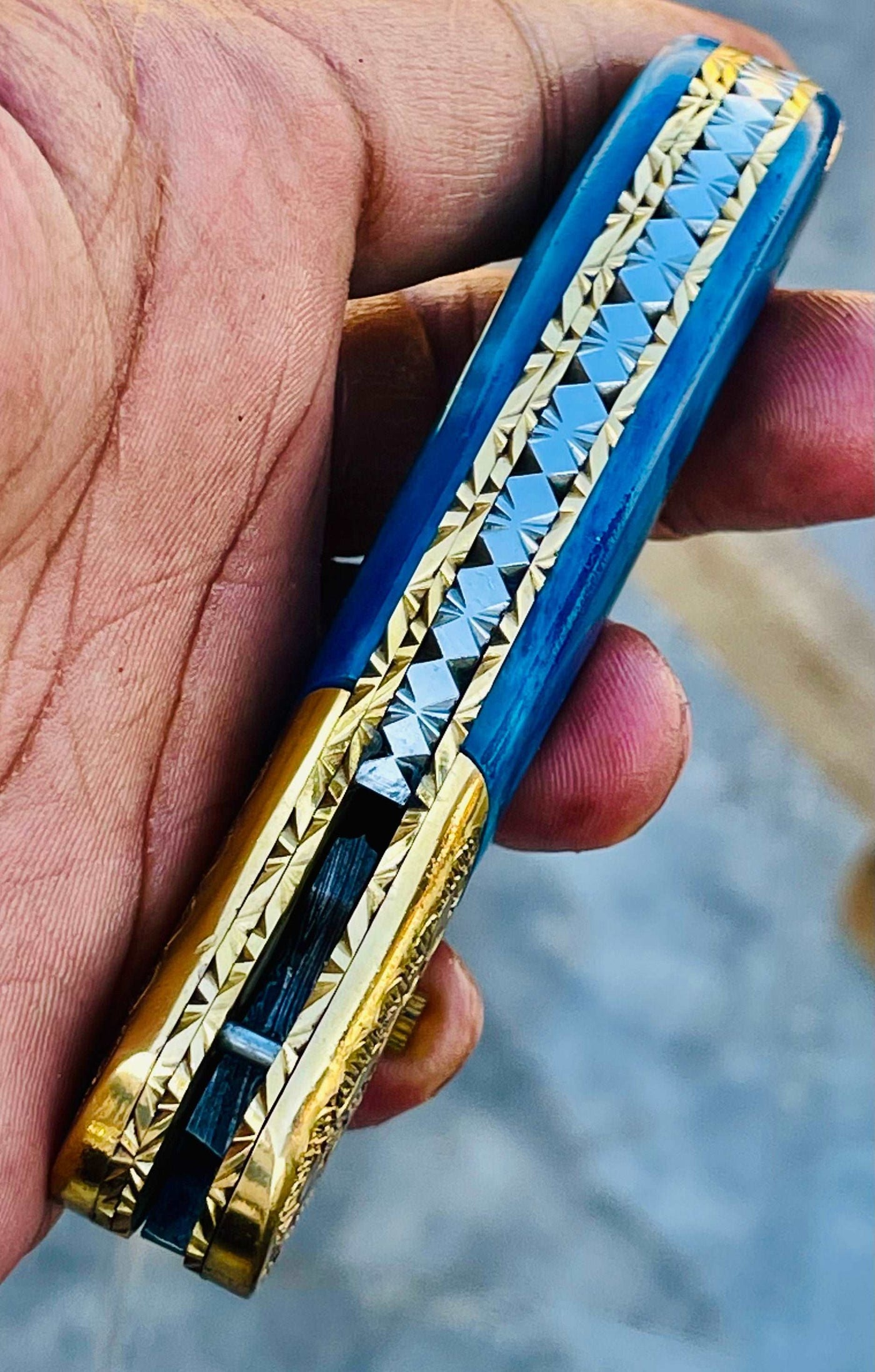 Christmas Gift Beautiful Custom Handmade Damascus Folding knife 29 - Troy Blades