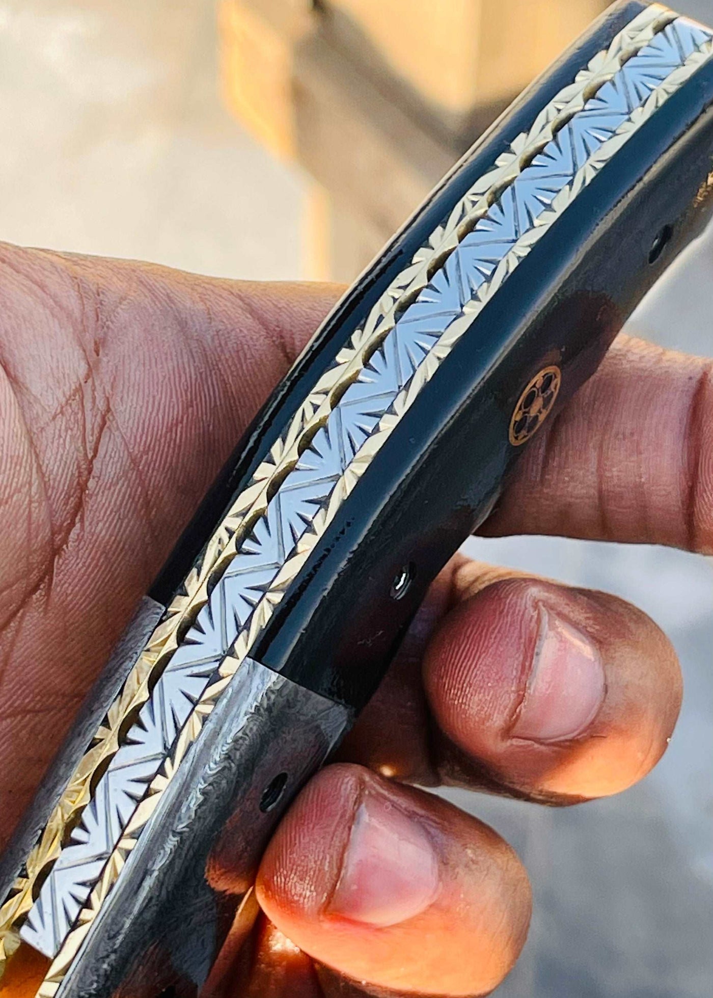 Christmas Gift Beautiful Custom Handmade Damascus Folding knife22 - Troy Blades