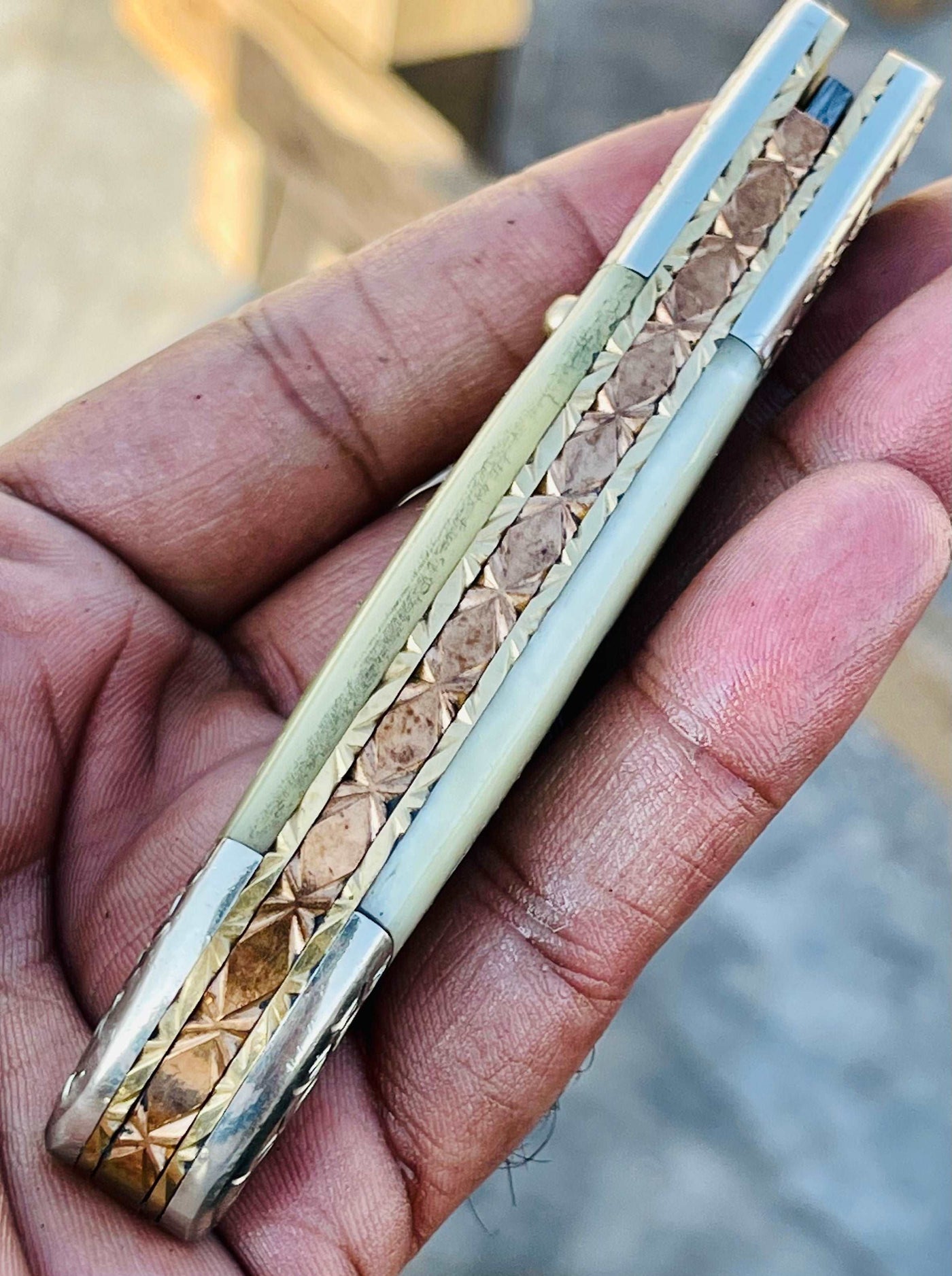 Christmas Gift Beautiful Custom Handmade Damascus Folding knife11 - Troy Blades