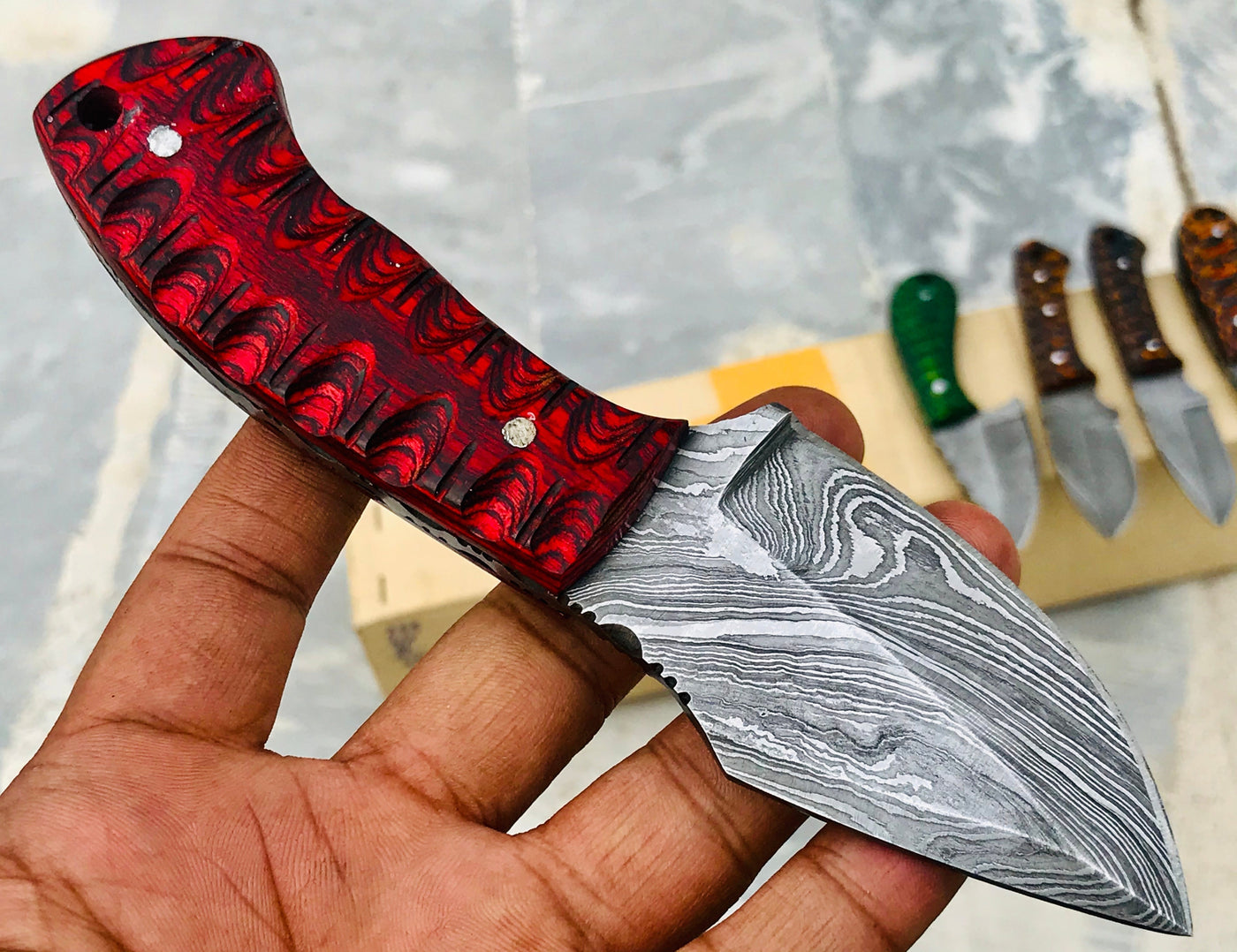 Huntwise Special Custom Handmade Damascus Knife - Troy Blades