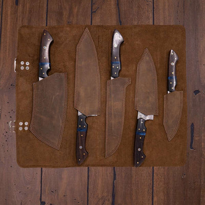 Beautiful Custom Handmade Damascus ForgedSteel BBq/Kitchen sets Deal - Troy Blades