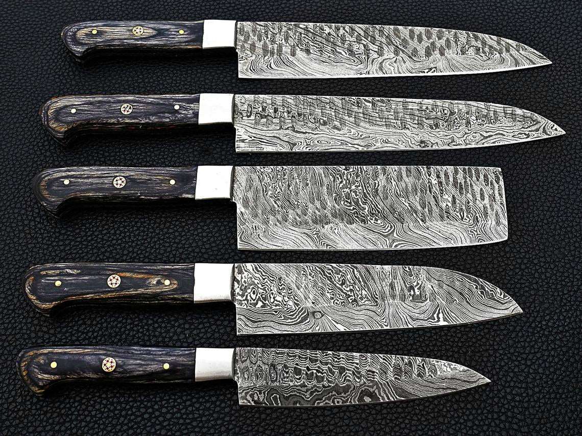 COWBOYS Beautiful Custom Handmade Damascus BBQ/kitchen knives - Troy Blades