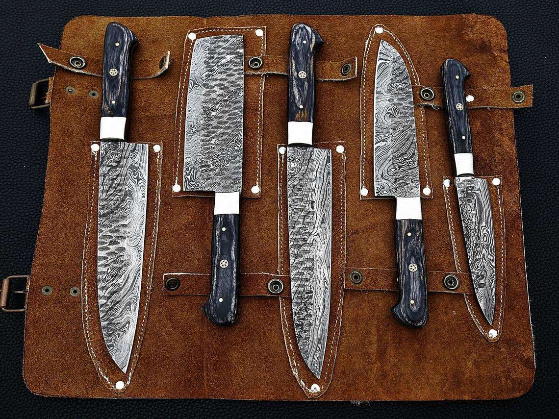COWBOYS Beautiful Custom Handmade Damascus BBQ/kitchen knives - Troy Blades