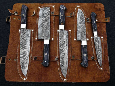 COWBOYS Beautiful Custom Handmade Damascus BBQ/kitchen knives - Troy Blades