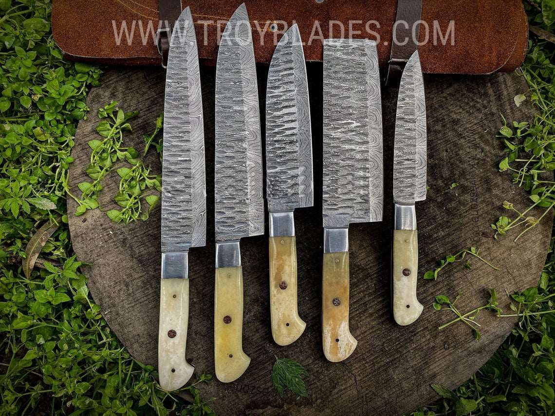 COWBOYS Beautiful Custom Handmade Damascus BBQ/kitchen knives - Troy Blades