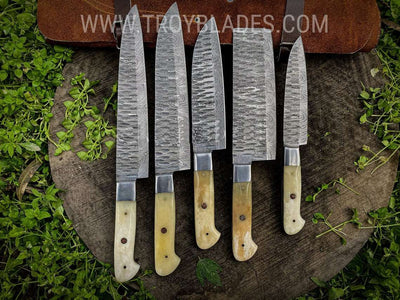 COWBOYS Beautiful Custom Handmade Damascus BBQ/kitchen knives - Troy Blades