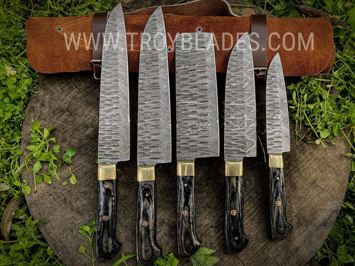 COWBOYS Beautiful Custom Handmade Damascus BBQ/kitchen knives - Troy Blades