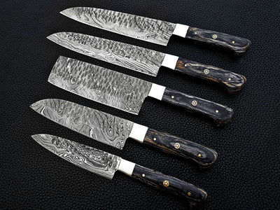 COWBOYS Beautiful Custom Handmade Damascus BBQ/kitchen knives - Troy Blades