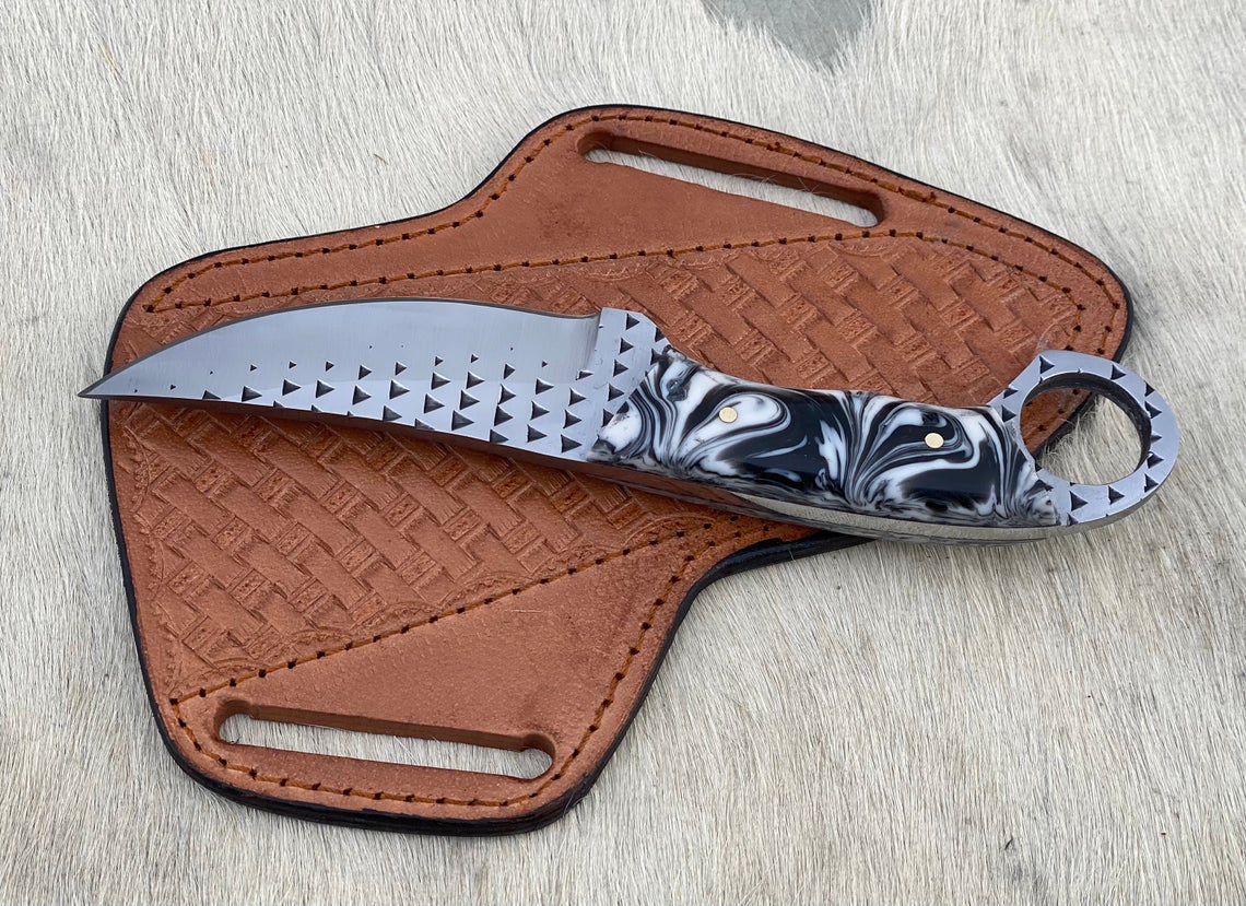 Custom Handmade Rasp steel Cowboy knife - Troy Blades