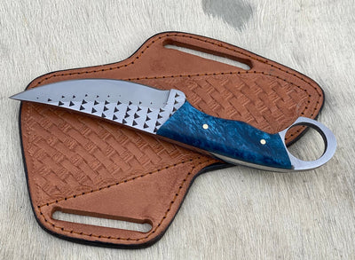 Custom Handmade Rasp steel Cowboy knife - Troy Blades