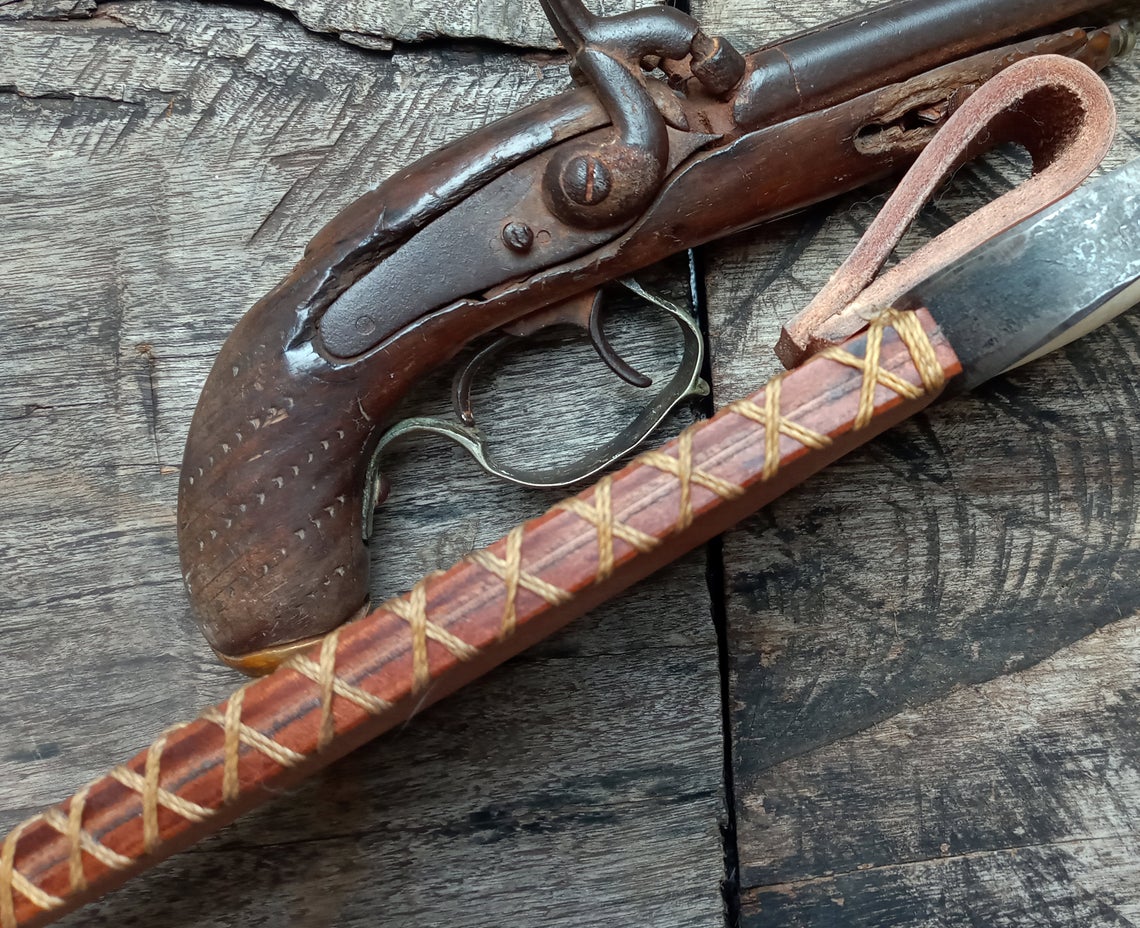 gaucho forged custom knife classic rangers bowie  frontier civil war cowboy carbon steel handmade rustic hunter edc rangers - Troy Blades