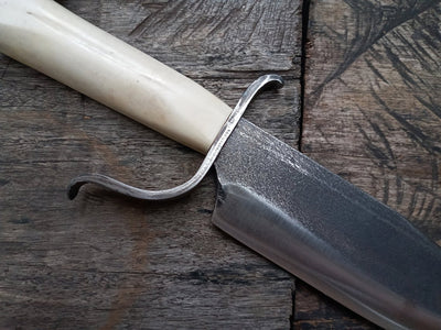 gaucho forged custom knife classic rangers bowie  frontier civil war cowboy carbon steel handmade rustic hunter edc rangers - Troy Blades