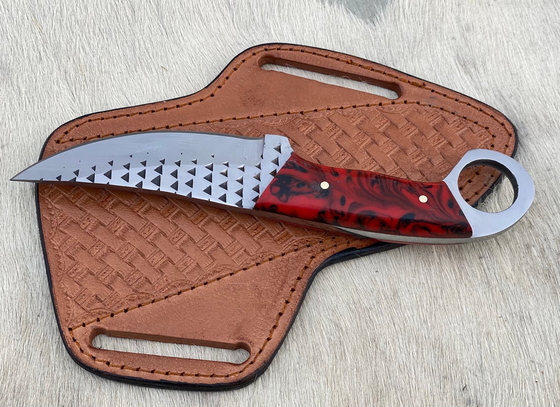 Custom Handmade Rasp steel Cowboy knife - Troy Blades