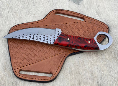 Custom Handmade Rasp steel Cowboy knife - Troy Blades