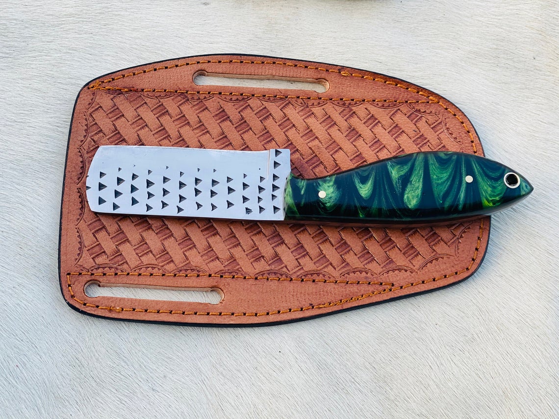 Custom Handmade Rasp steel Cowboy knife - Troy Blades