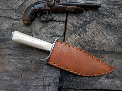 gaucho forged custom knife classic rangers bowie  frontier civil war cowboy carbon steel handmade rustic hunter edc rangers - Troy Blades