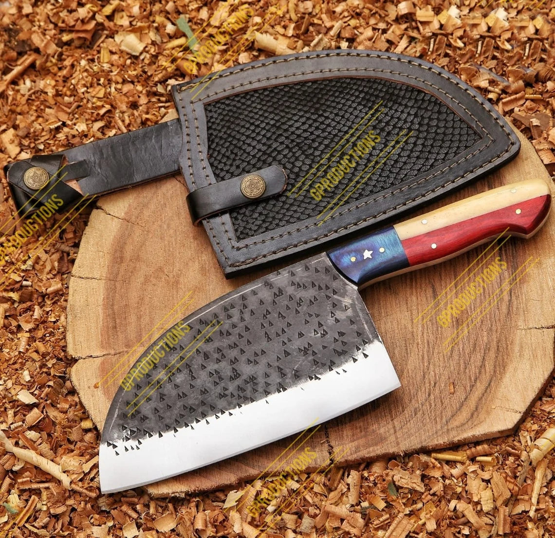 Texas Handle Handmade Chopper - Troy Blades