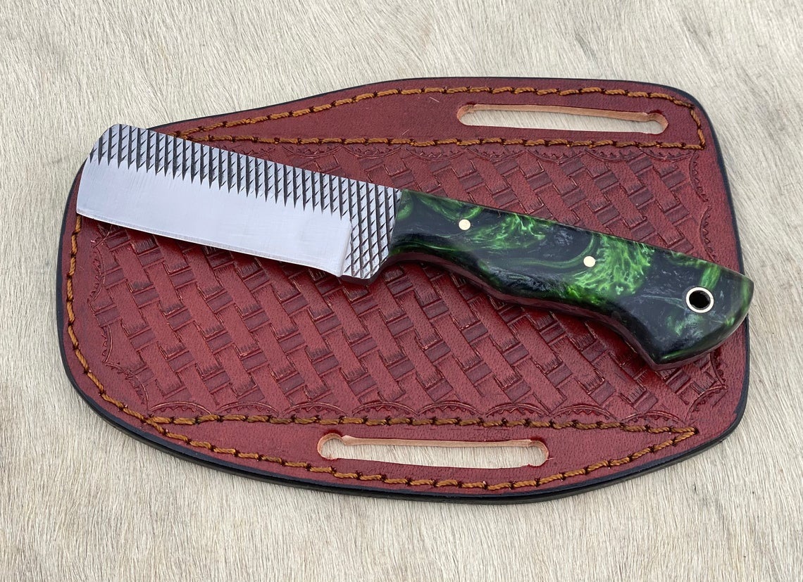 Custom Handmade Rasp steel Cowboy knife - Troy Blades