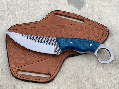 Custom Handmade Rasp steel Cowboy knife - Troy Blades