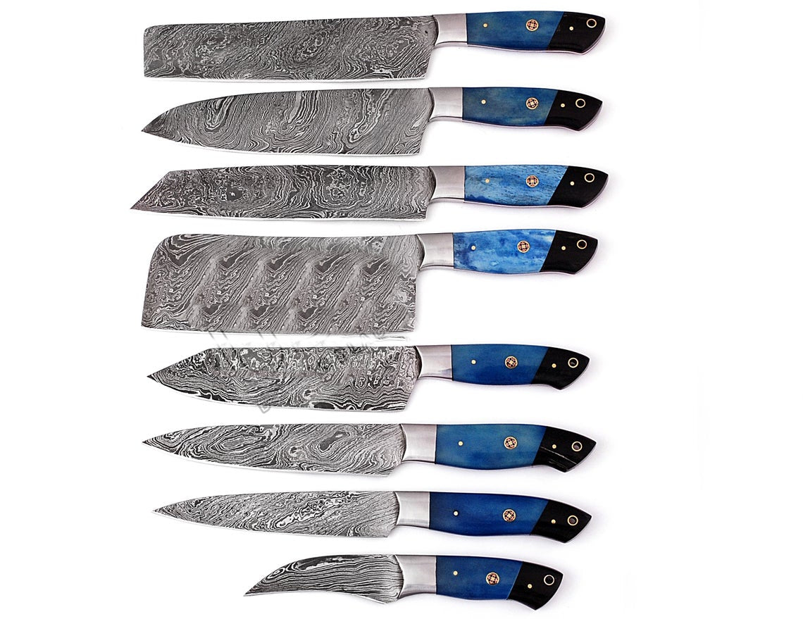 Beautiful Custom Handmade Damascus BBQ/kitchen knives CB - Troy Blades