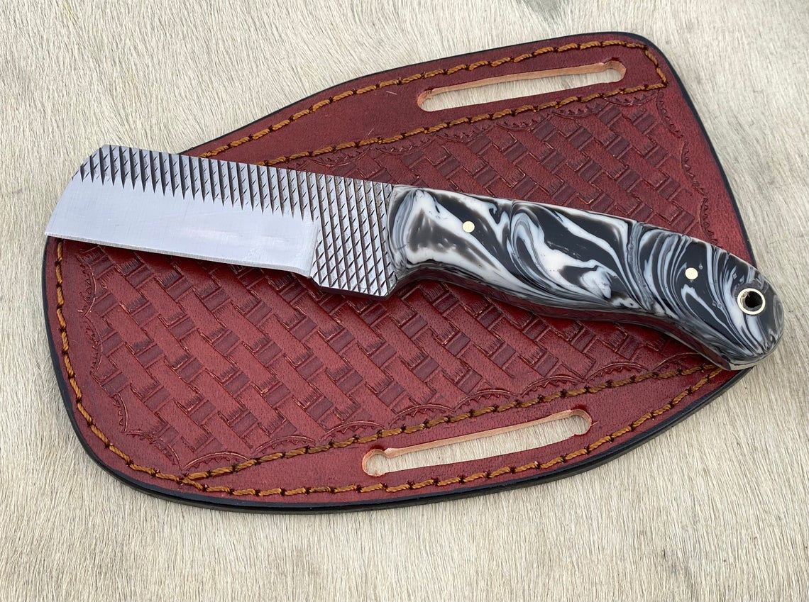 Custom Handmade Rasp steel Cowboy knife - Troy Blades