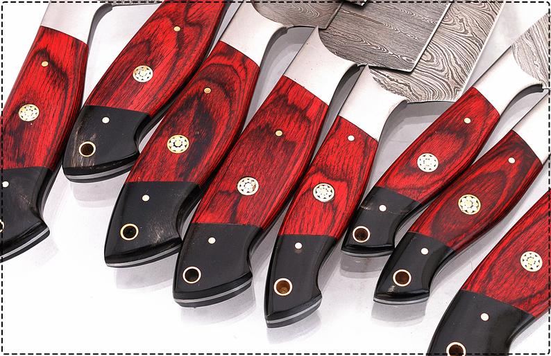 Beautiful Custom Handmade Damascus kitchen knives 08 - Troy Blades