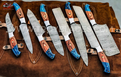 Beautiful Custom Handmade kitchen/BBq knives set - Troy Blades
