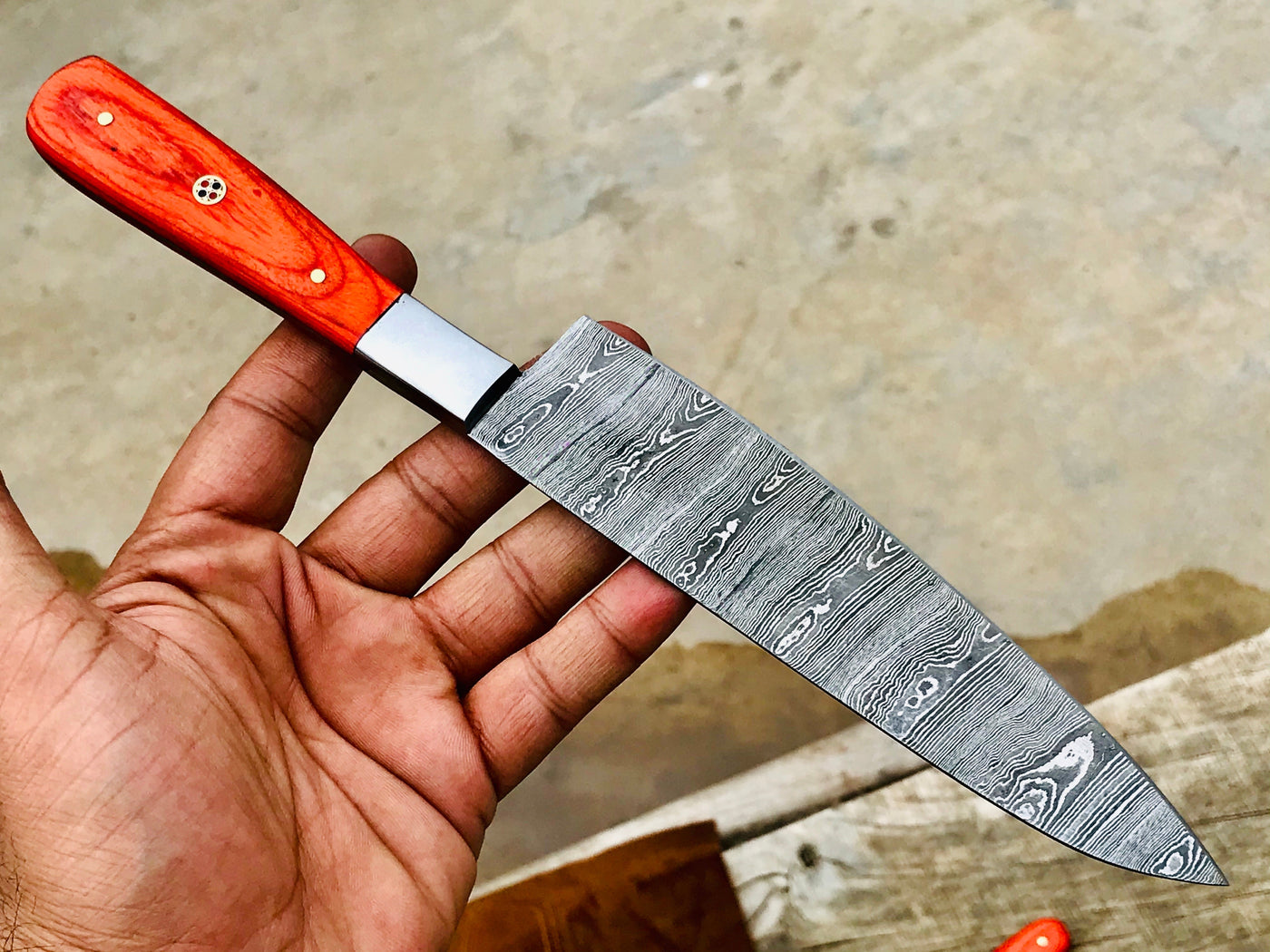 Custom Handmade Damascus Kitchen/BBQ Table Pair S001 - Troy Blades