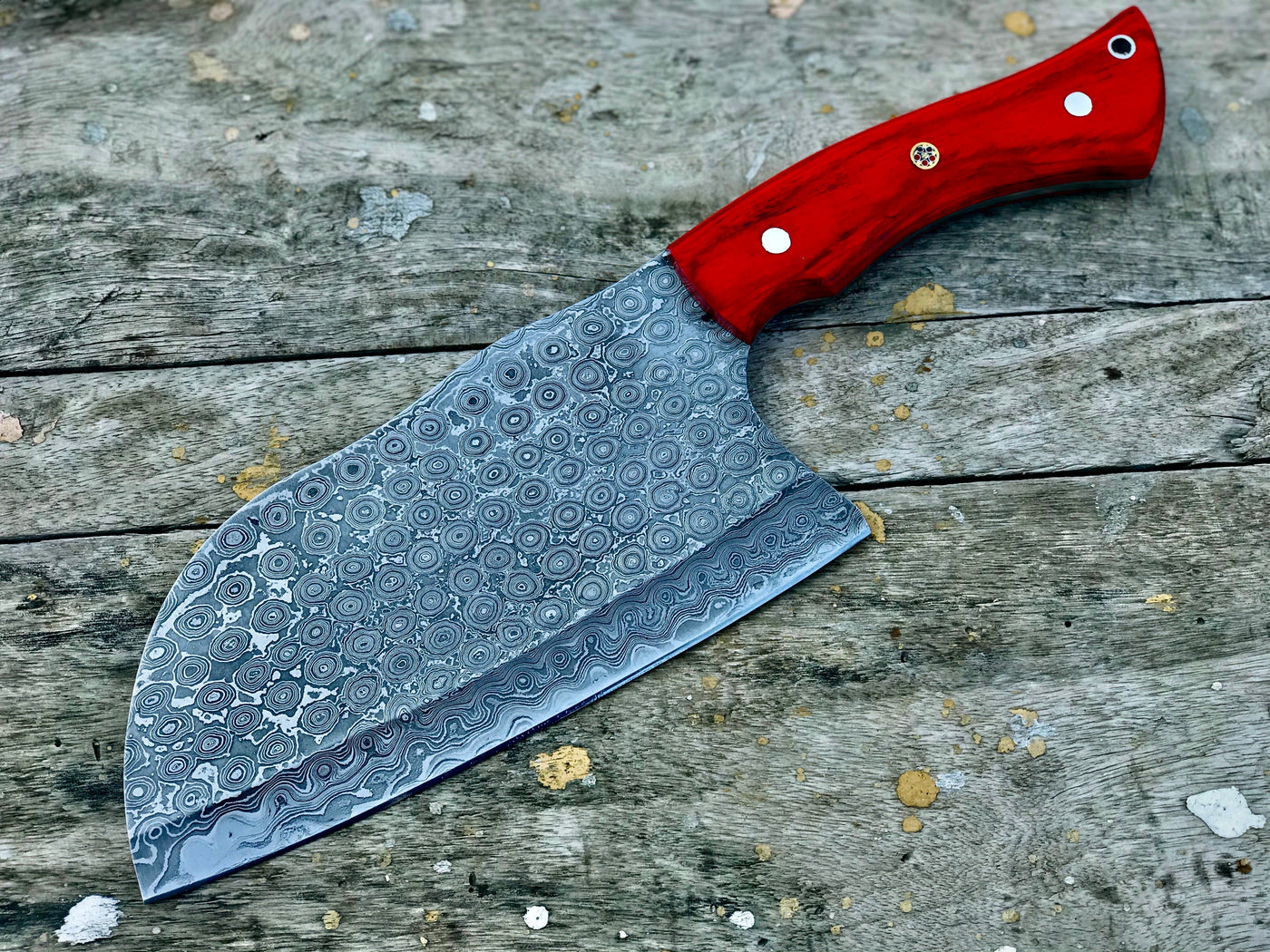 Beautiful Custom Handmade Damascus Multiuse Chopping knife - Troy Blades