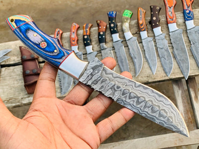 Pick your knife in Variation, Beautiful custom handmade Damascus Hunting knives - Troy Blades
