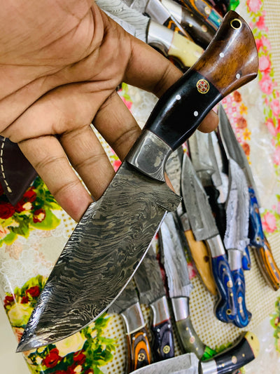 Deal of two custom Handmade Damascus hunting knives - Troy Blades