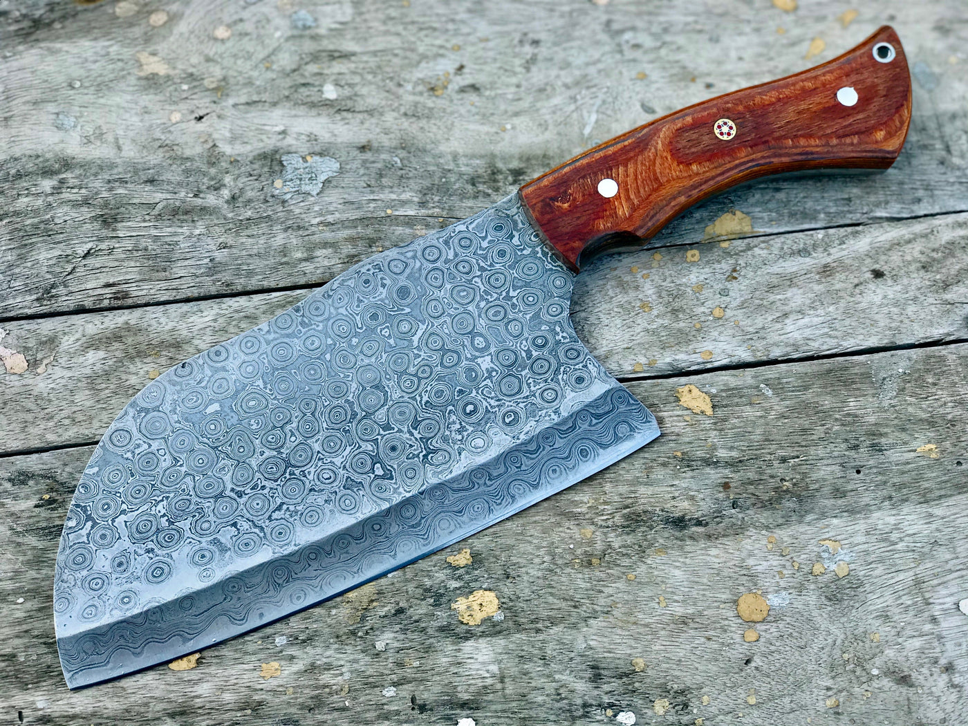 Beautiful Custom Handmade Damascus Multiuse Chopping knife - Troy Blades