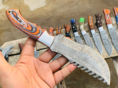 Pick your knife in Variation, Beautiful custom handmade Damascus Hunting knives - Troy Blades