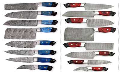 Beautiful Custom Handmade Damascus BBQ/kitchen knives CB - Troy Blades